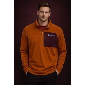Cotopaxi Burnt Orange Quarter Zip Pullover – Outdoor Athleisure Layer Dopamine C